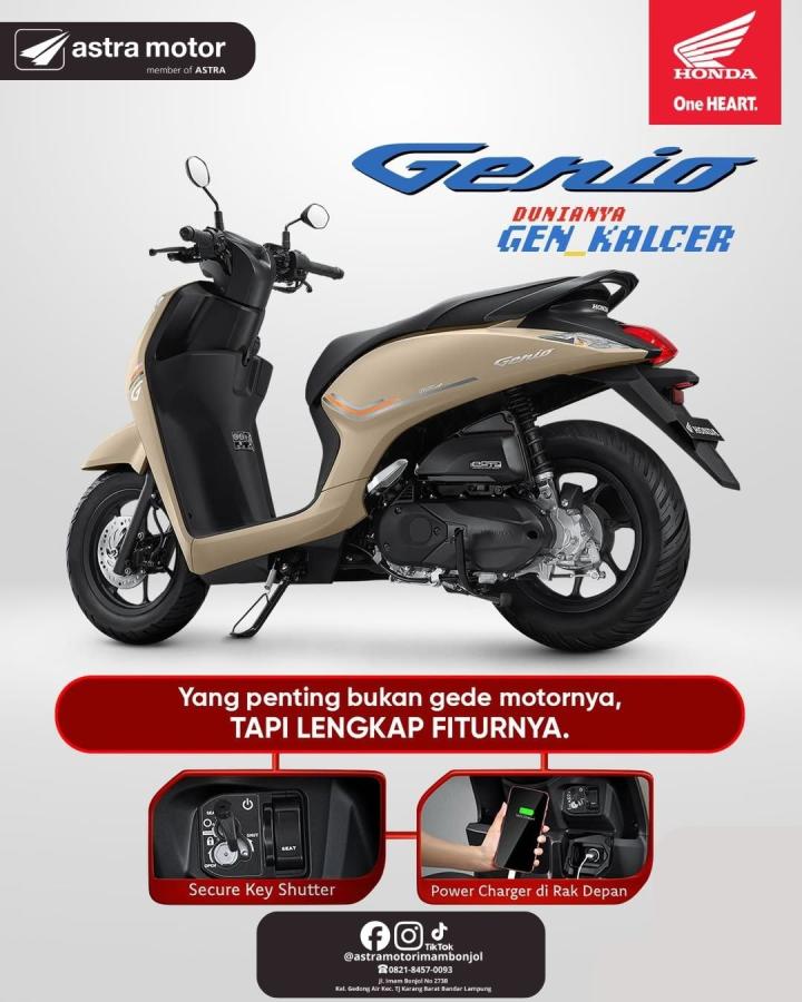 Gaya Hidup Praktis dan Stylish: Astra Motor Imam Bonjol Hadirkan Honda Genio untuk Generasi "Gen Kalcer"